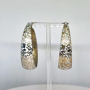 Francesca's Antique Hammered Style Hoop Earrings